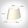 35cm Sloped Oval Shade in Cream Satin