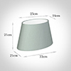 35cm Sloped Oval Shade in French Grey Silk