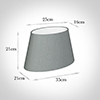 35cm Sloped Oval Shade in Blue Waterford Linen