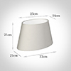 35cm Sloped Oval Shade in Off White Waterford Linen