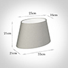 35cm Sloped Oval Shade in Soft Grey Waterford Linen