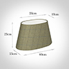 40cm Sloped Oval in Talisker Check Lovat Wool