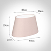 40cm Sloped Oval Shade in Vintage Pink Waterford