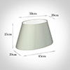 45cm Sloped Oval Shade in Soft Grey Faux Silk