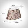 45cm Sloped Oval Shade in Red Isabelle