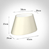 45cm Sloped Oval Shade in Cream Satin