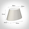 45cm Sloped Oval Shade in Off White Waterford Linen