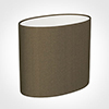 20cm Straight Oval Shade in Bronze Faux Silk