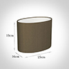 25cm Straight Oval Shade in Bronze Faux Silk