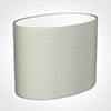 25cm Straight Oval Shade in Soft Grey Faux Silk