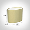 25cm Straight Oval Shade in Wheat Faux Silk