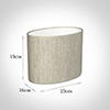 25cm Straight Oval Shade in Natural Isabelle