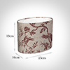 25cm Straight Oval Shade in Red Isabelle
