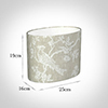 25cm Straight Oval Shade in White Isabelle