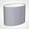 25cm Straight Oval Shade in Blue Longford Gingham
