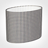 25cm Straight Oval Shade in Grey Longford Gingham