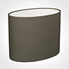 25cm Straight Oval Shade in Bark Satin