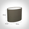 25cm Straight Oval Shade in Bark Satin