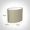 25cm Straight Oval Shade in Pale Smoke Satin