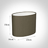 25cm Straight Oval Shade in Bronze Brown Silk