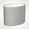 25cm Straight Oval Shade in Soft Grey Waterford Linen