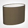 30cm Straight Oval Shade in Bronze Faux Silk