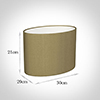 30cm Straight Oval Shade in Dull Gold Faux Silk