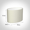 30cm Straight Oval Shade in Pearl Faux Silk