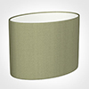 30cm Straight Oval Shade in Pale Green Faux Silk