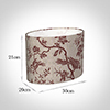 30cm Straight Oval Shade in Red Isabelle
