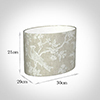 30cm Straight Oval Shade in White Isabelle