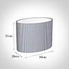 30cm Straight Oval Shade in Blue Longford Gingham