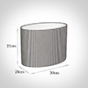 30cm Straight Oval Shade in Grey Longford Gingham
