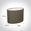 30cm Straight Oval Shade in Bark Satin