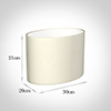 30cm Straight Oval Shade in Cream Satin