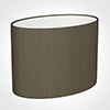 30cm Straight Oval Shade in Bronze Brown Silk