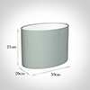 30cm Straight Oval Shade in French Grey Silk