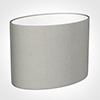 30cm Straight Oval Shade in Soft Grey Waterford Linen