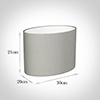 30cm Straight Oval Shade in Soft Grey Waterford Linen
