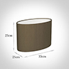 35cm Straight Oval Shade in Bronze Faux Silk