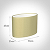 35cm Straight Oval Shade in Wheat Faux Silk