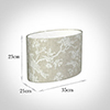 35cm Straight Oval Shade in White Isabelle