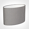 35cm Straight Oval Shade in Grey Longford Gingham