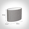 35cm Straight Oval Shade in Grey Longford Gingham