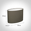 35cm Straight Oval Shade in Bark Satin
