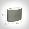 35cm Straight Oval Shade in Pewter Satin