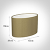 45cm Straight Oval Shade in Dull Gold Faux Silk
