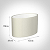 45cm Straight Oval Shade in Pearl Faux Silk