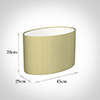 45cm Straight Oval Shade in Wheat Faux Silk