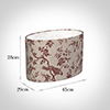 45cm Straight Oval Shade in Red Isabelle